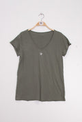 MYEACKK T-shirt Star Collar Kaki