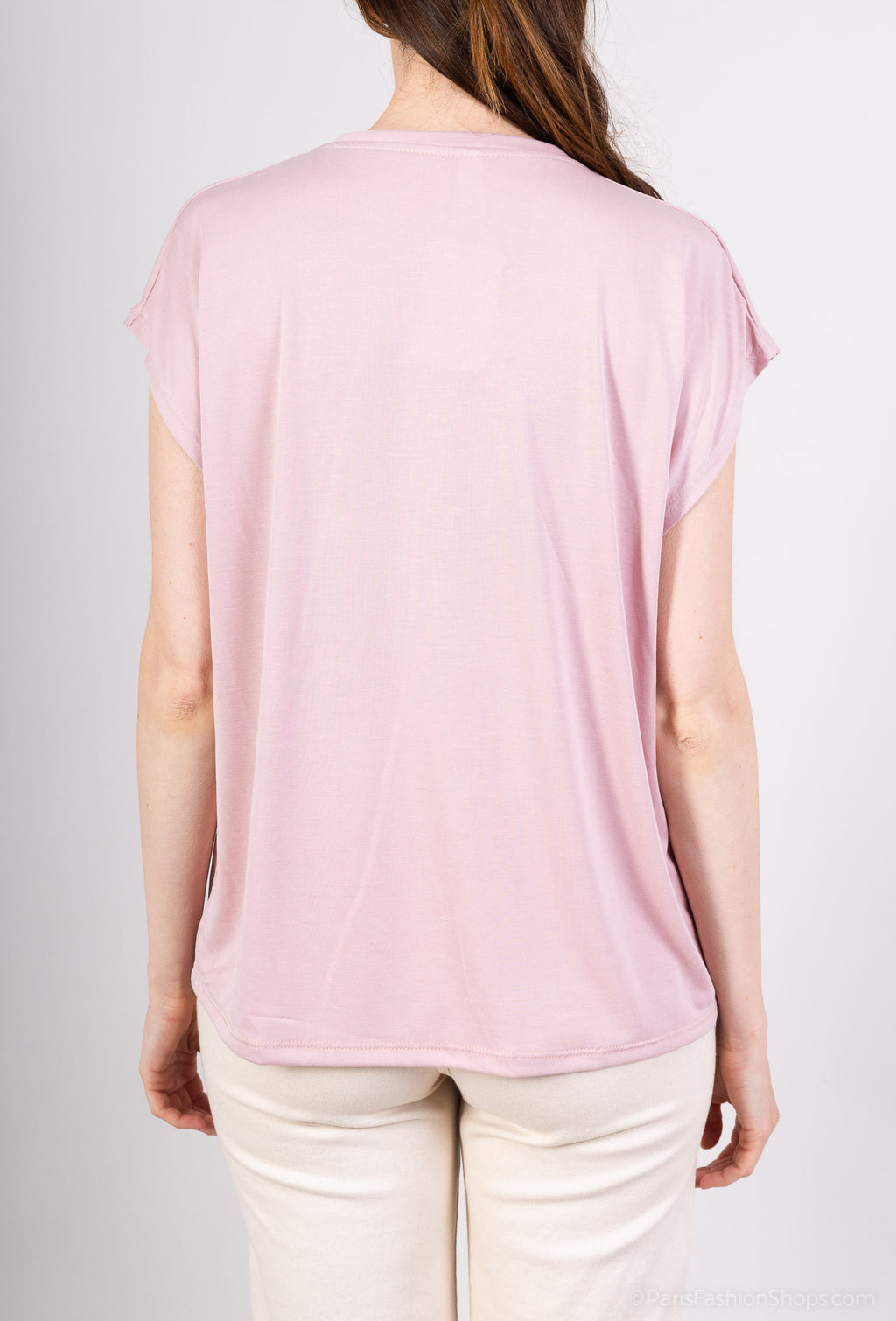 MYFVNU Fluid viscose t-shirt Nude