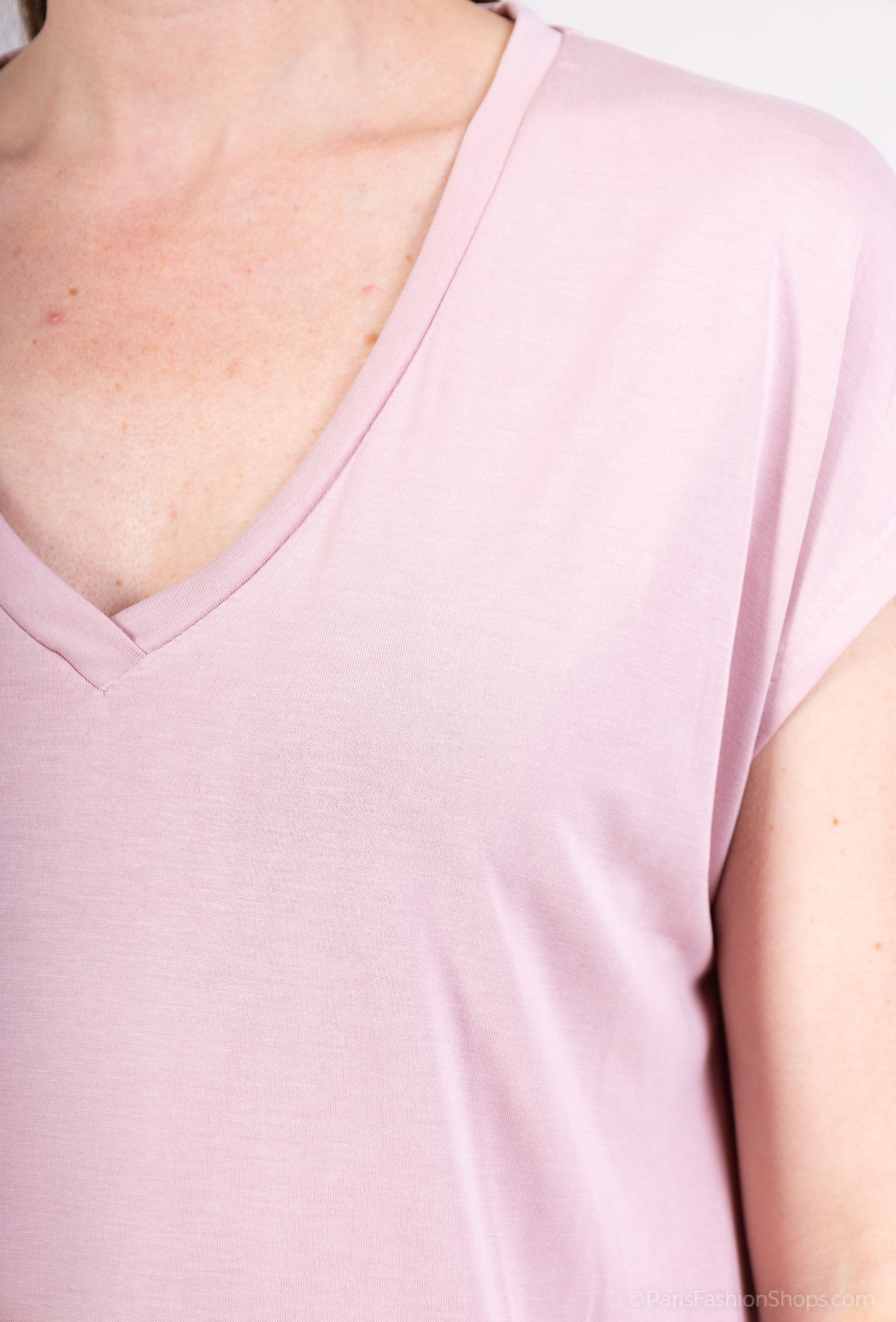 MYFVNU Fluid viscose t-shirt Nude