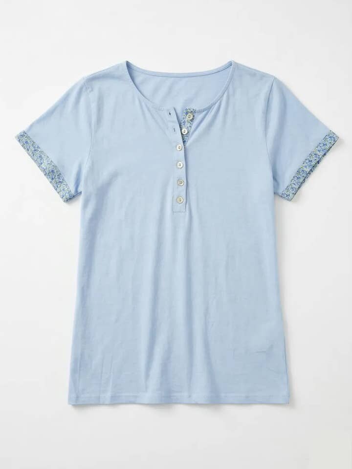 MYLHSB Liberty Henley T-shirt Sky Blue