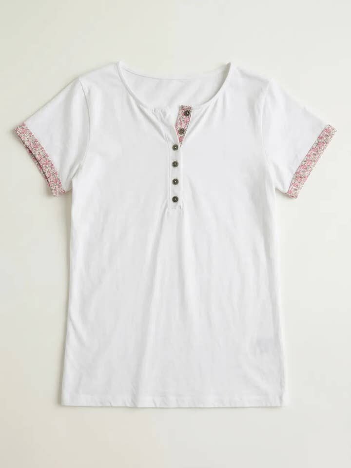 MYLHRS Liberty Henley T-shirt Rose Shadow