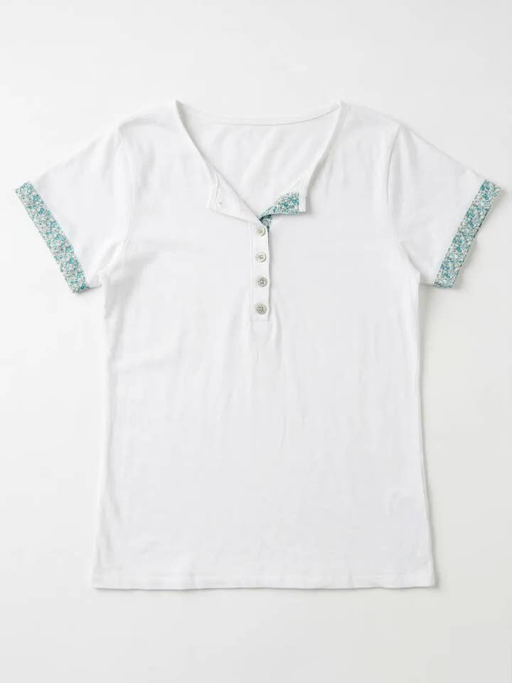 MYLHCE Liberty Henley T-shirt Celadon