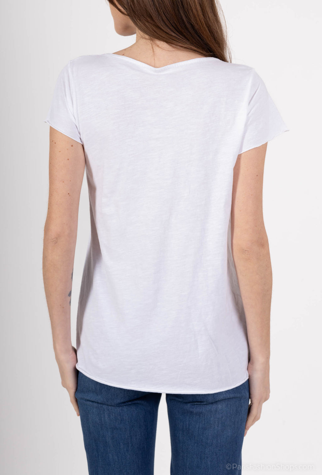 MYWPSW Wings printed t-shirt with Rhinestone White
