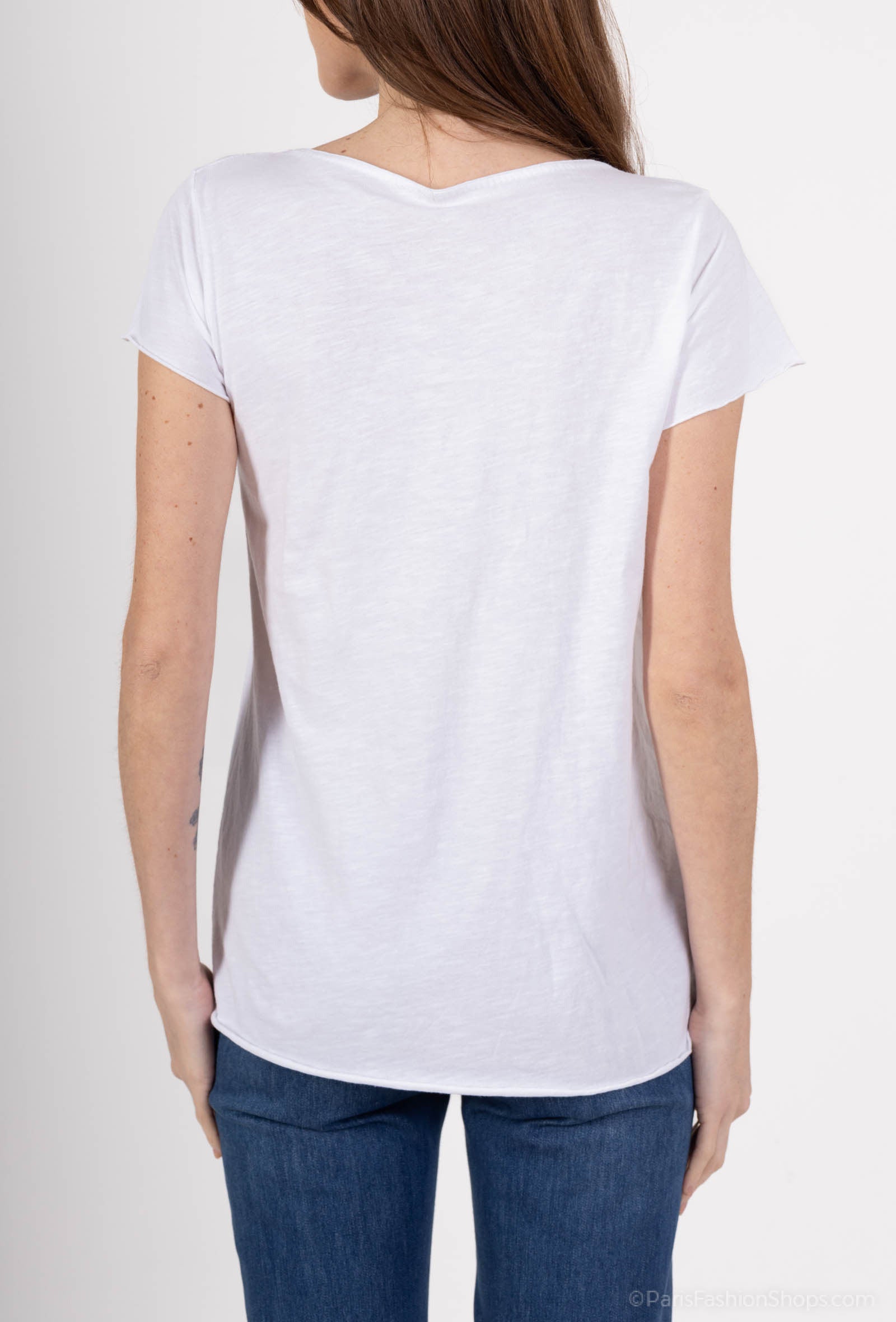 MYWPSW Wings printed t-shirt with Rhinestone White