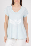 MYRPAM R&R printed t-shirt Aqua Marine
