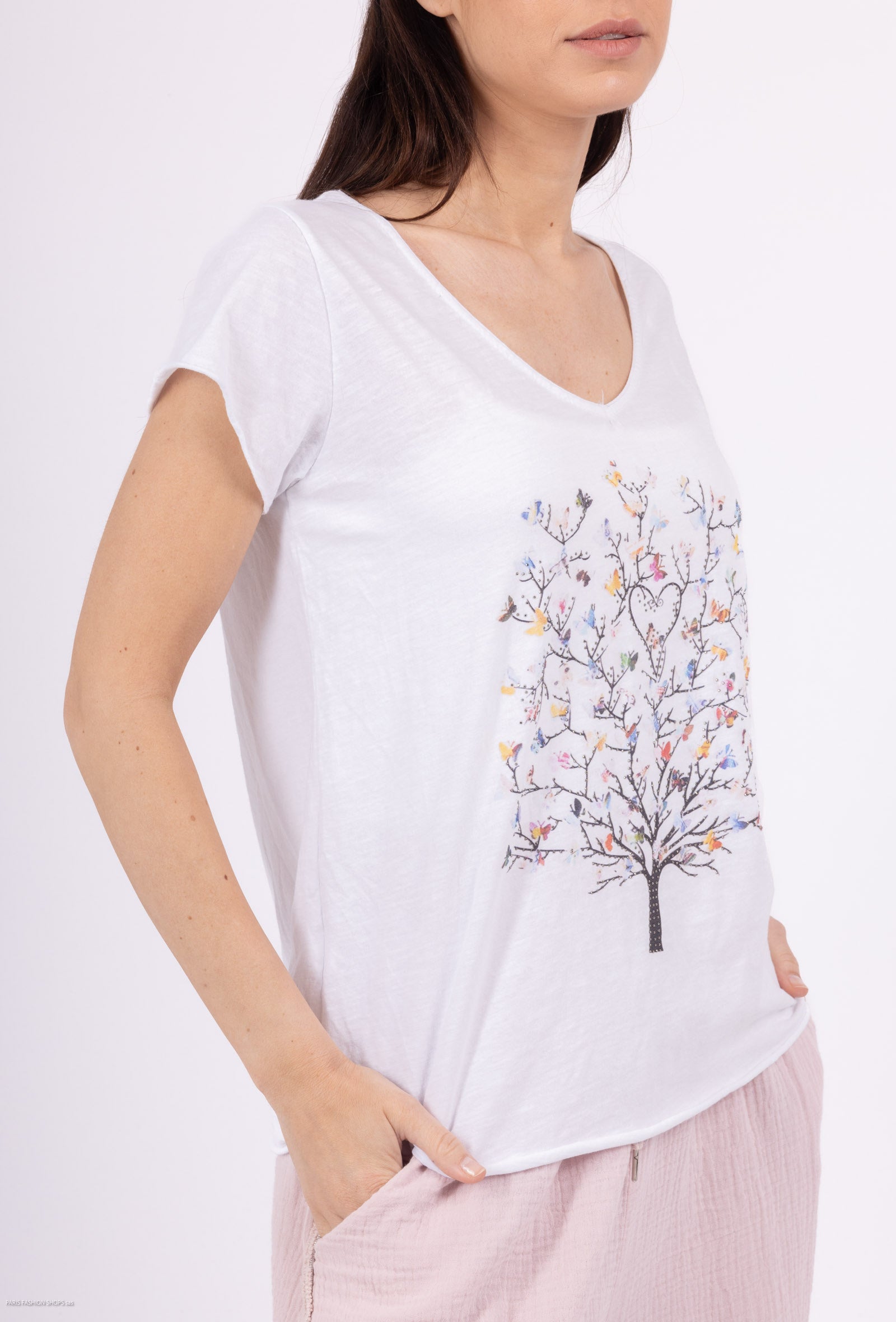 MYBPW Butterfly printed t-shirt White