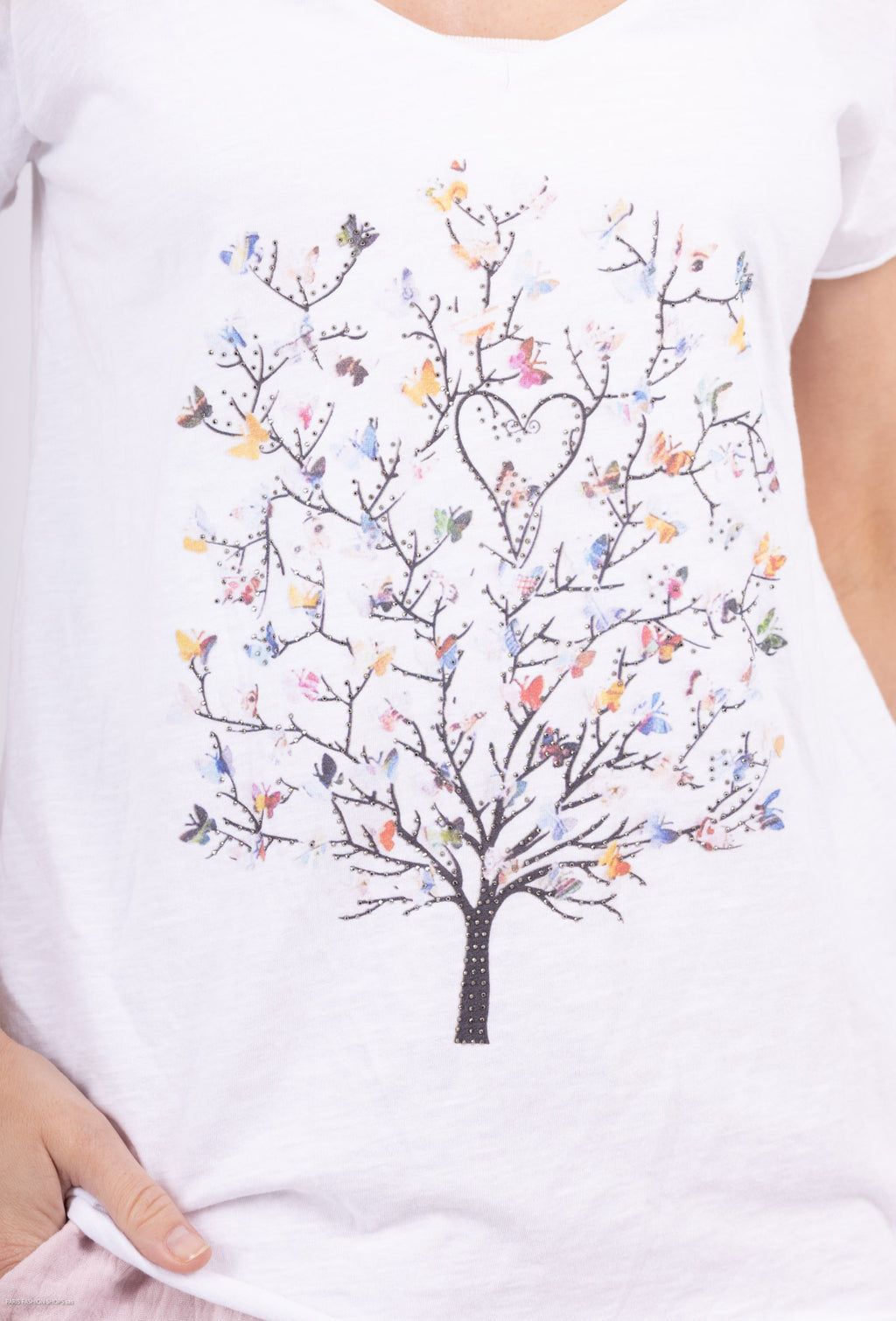 MYBPW Butterfly printed t-shirt White