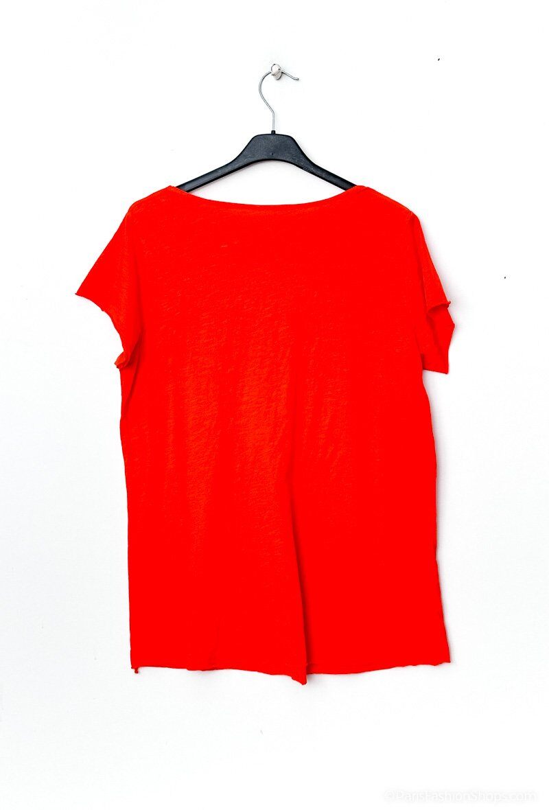 MYLMPOR Love Mom printed T-shirt Orange