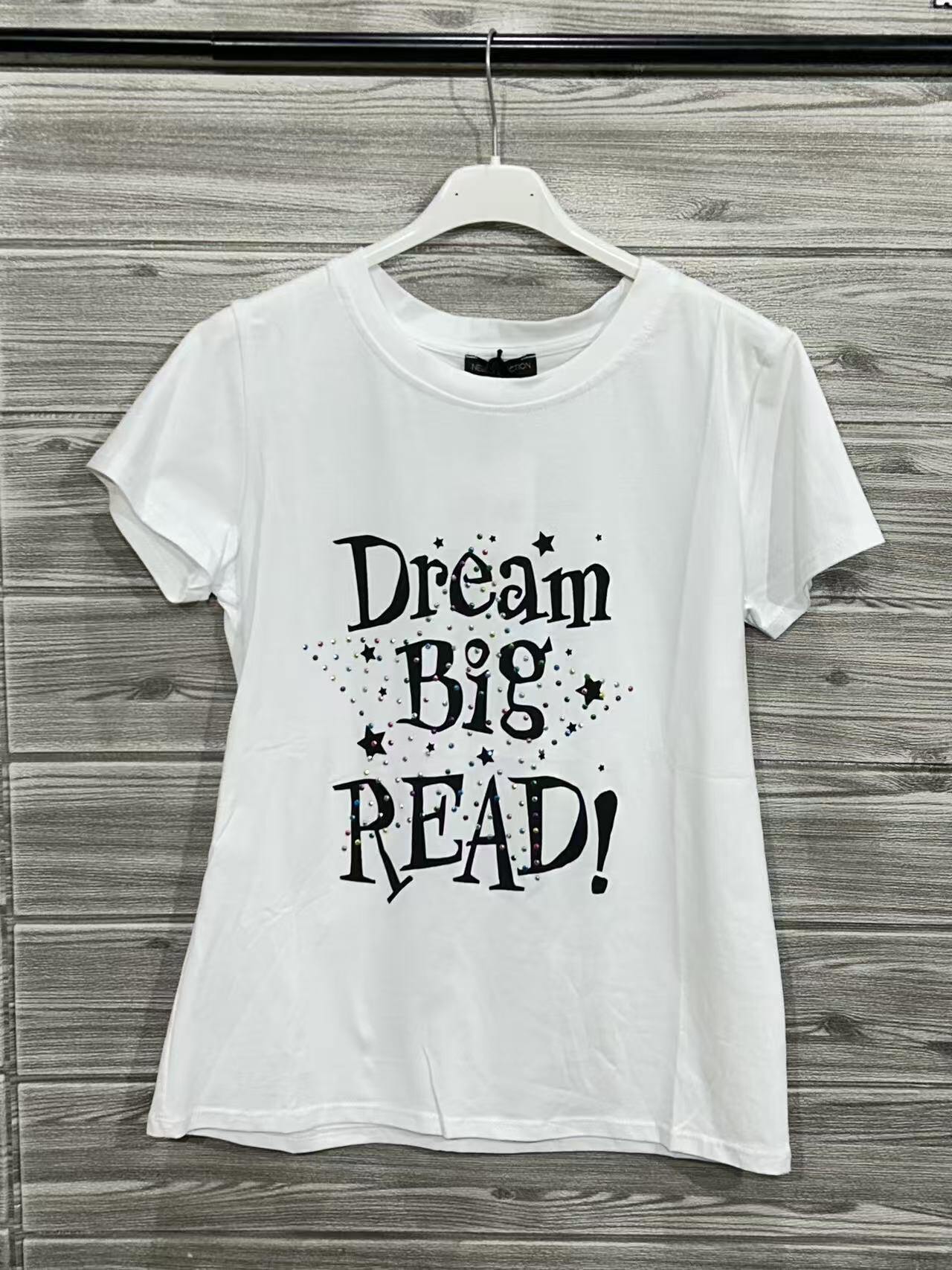 ZOT073WH Dream Big Cotton T-Shirt White