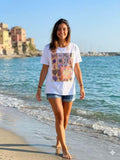 ZOT068WH Postcard Photo Cotton Top White