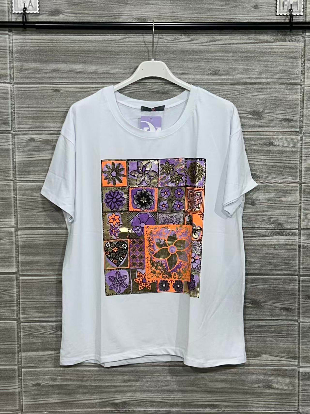 ZOT068WH Postcard Photo Cotton Top White