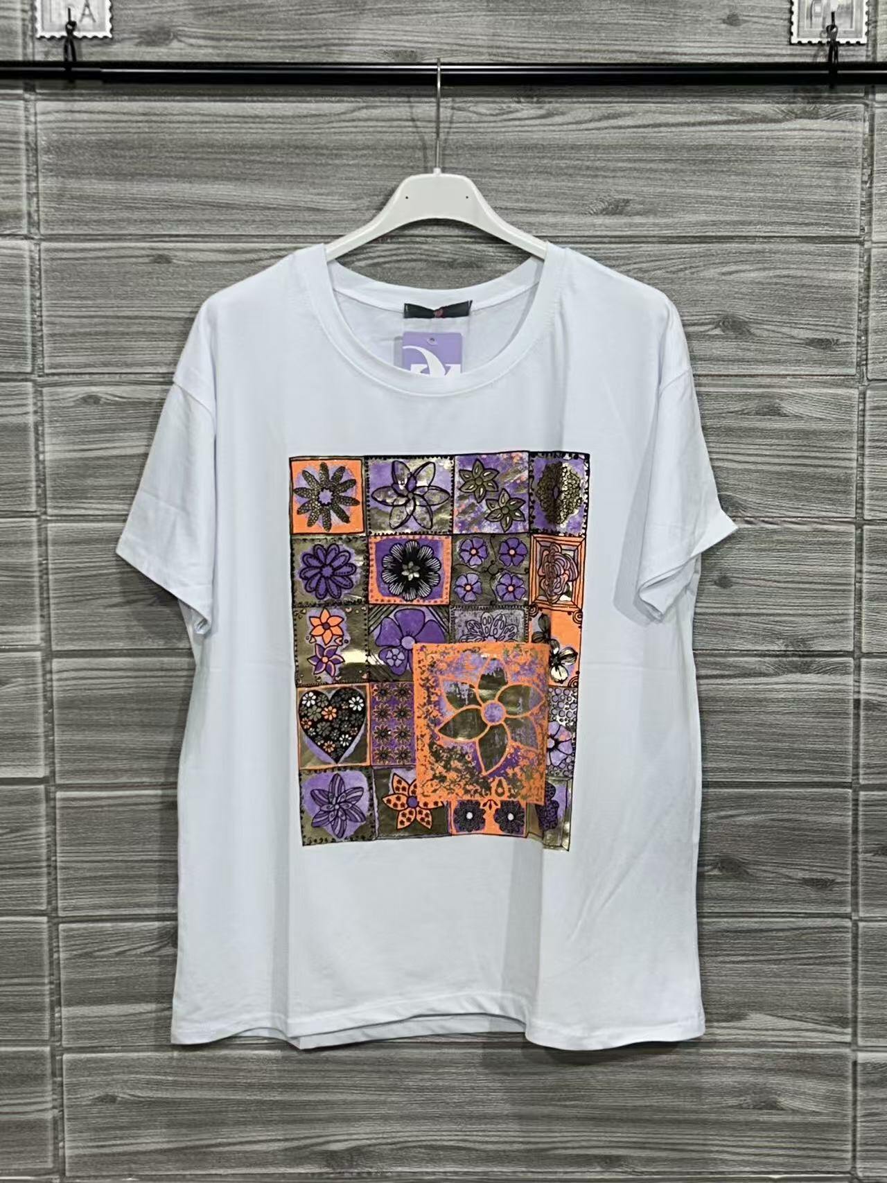 ZOT068WH Postcard Photo Cotton Top White