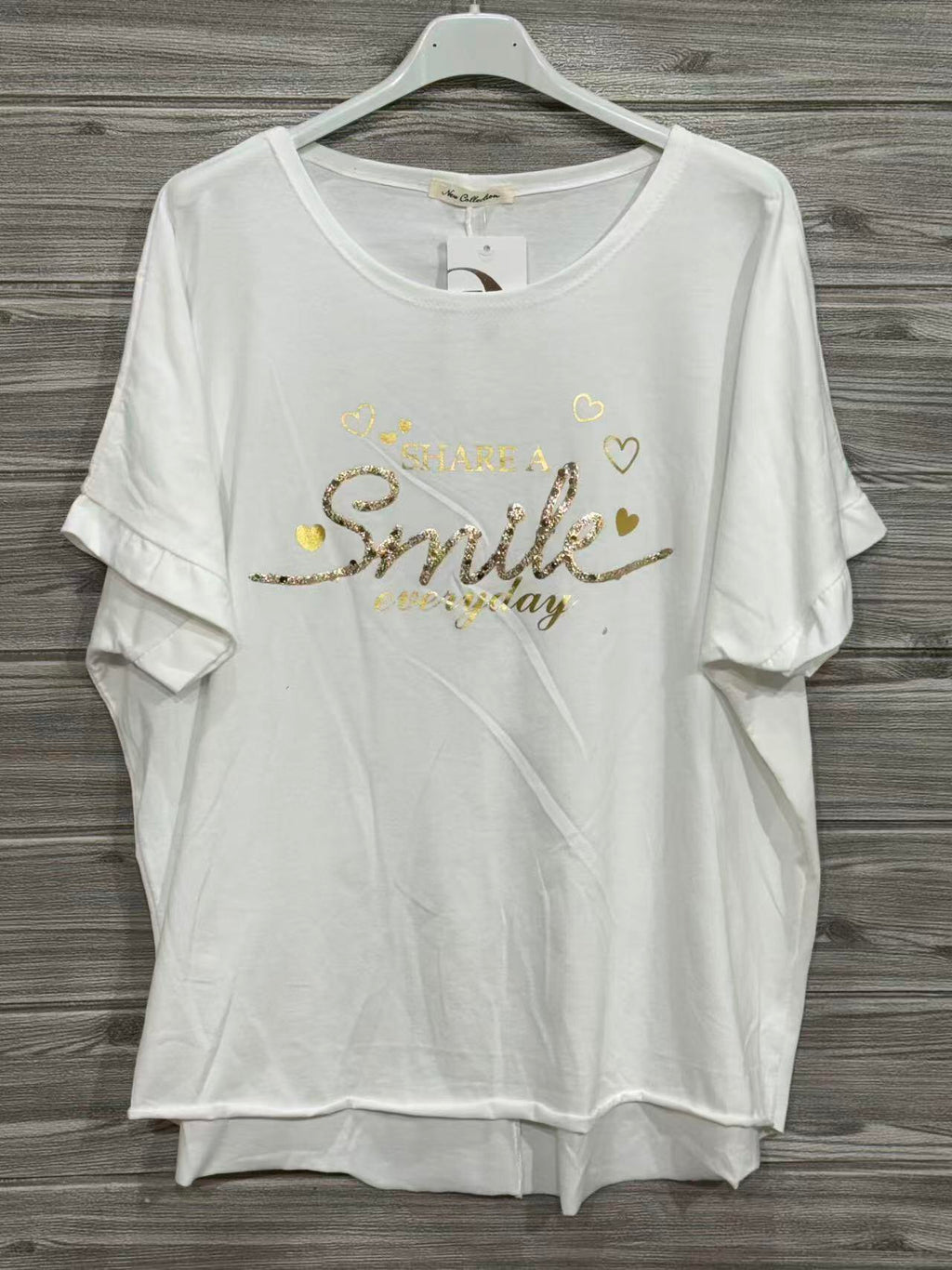 ZOT061WH Smile Every Day Cotton T-Shirt White