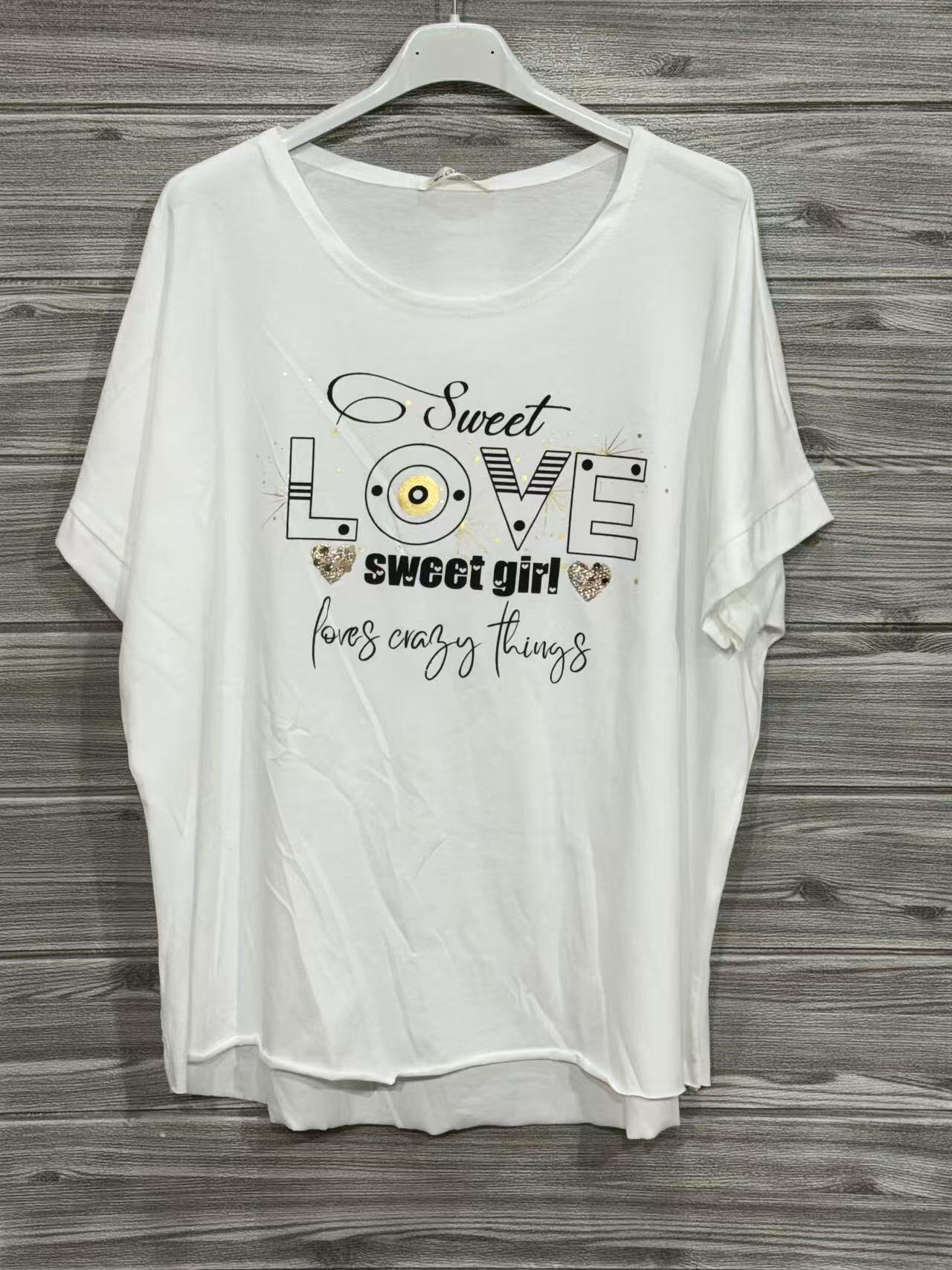 ZOT058WH Sweet Girl Cotton T-Shirt White
