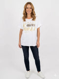 ZOT056WH Vintage Print Cotton T-Shirt White