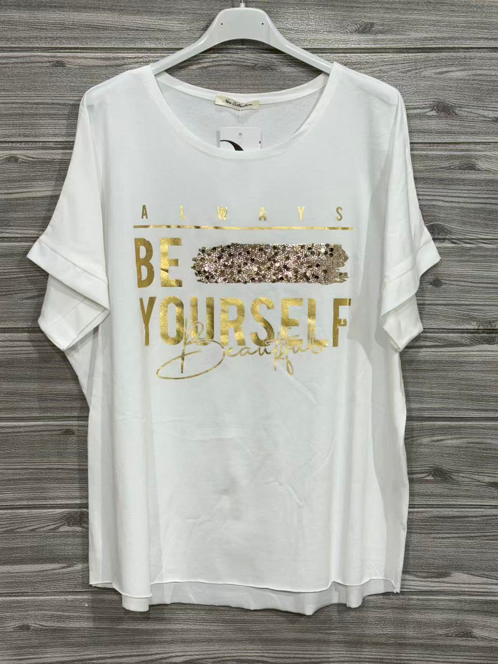 ZOT056WH Vintage Print Cotton T-Shirt White