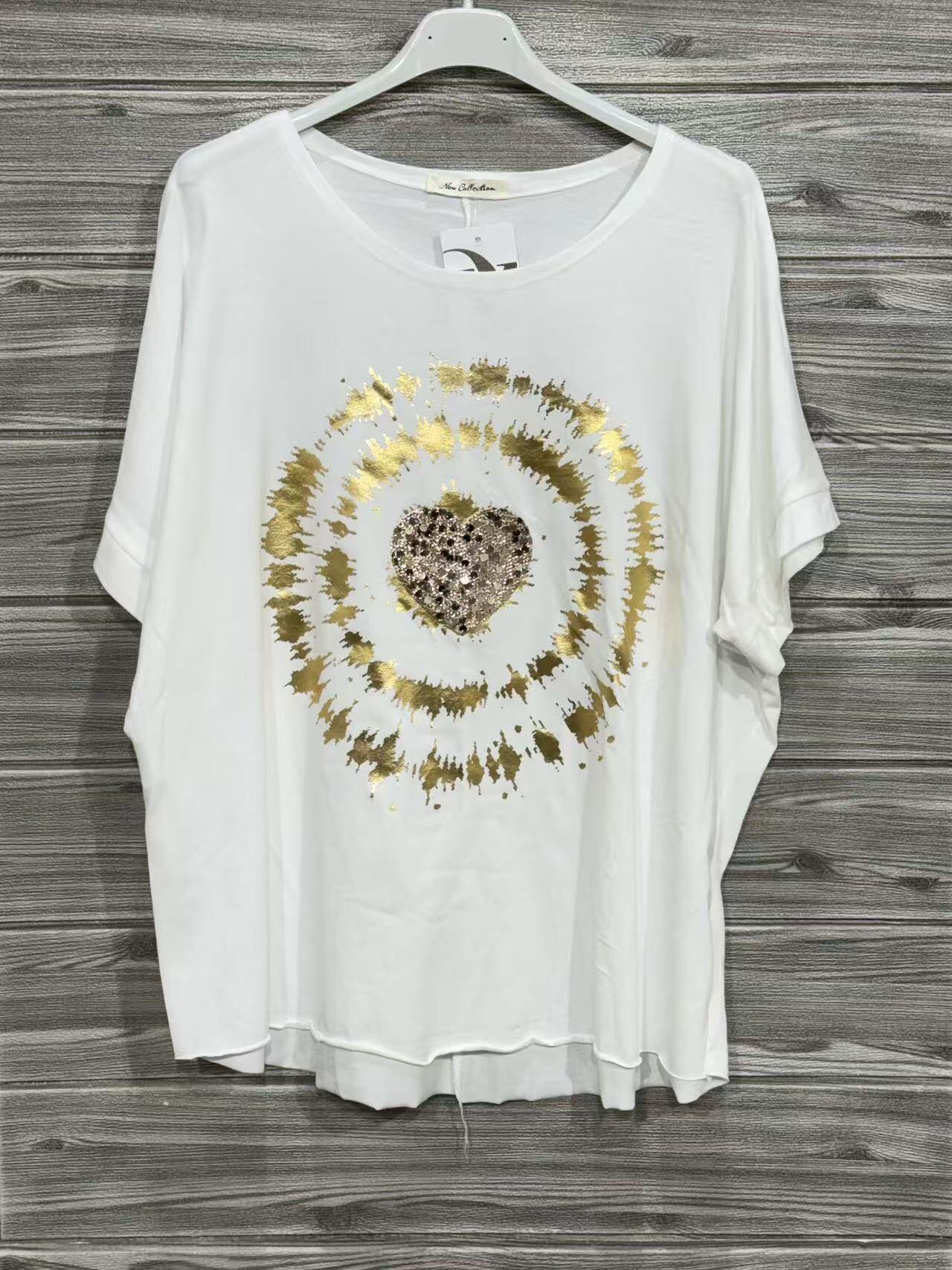 ZOT055WH Horse Logo Cotton T-Shirt White