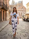 ZOT017WH Woman Portrait Cotton T-Shirt White