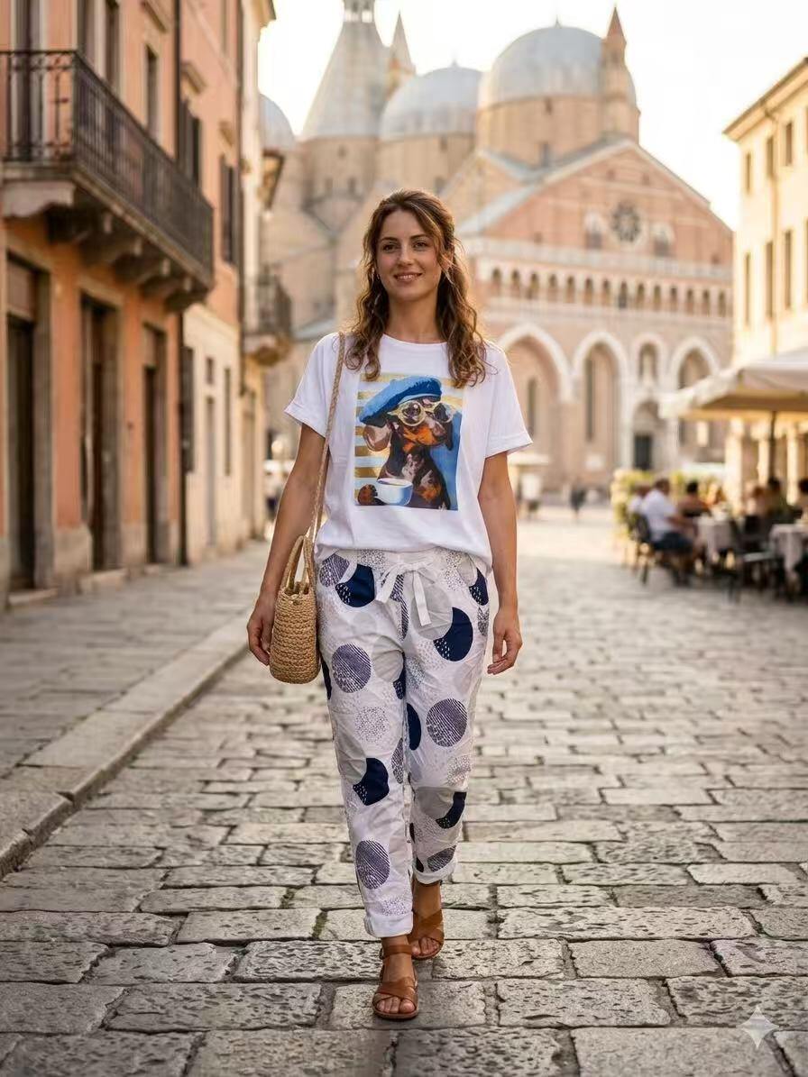 ZOT017WH Woman Portrait Cotton T-Shirt White