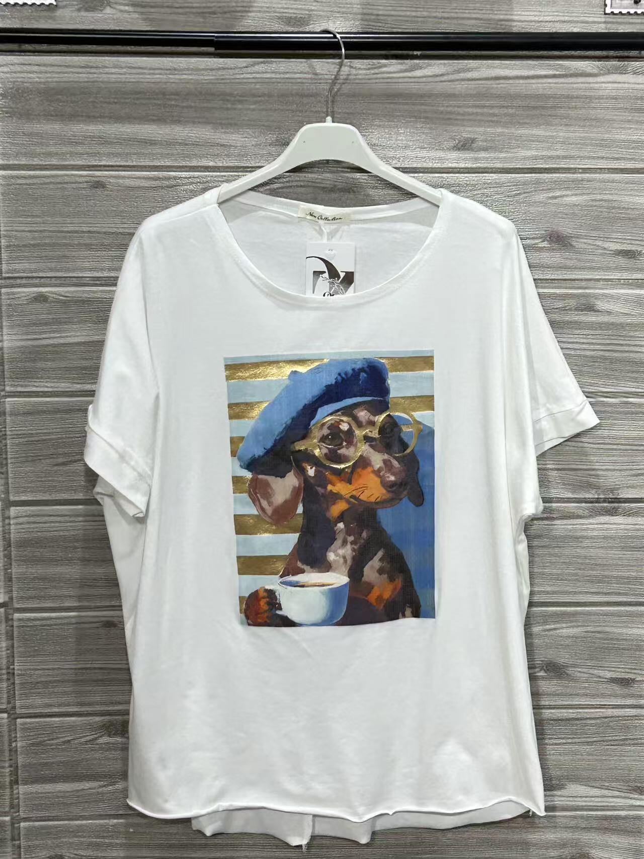 ZOT017WH Woman Portrait Cotton T-Shirt White