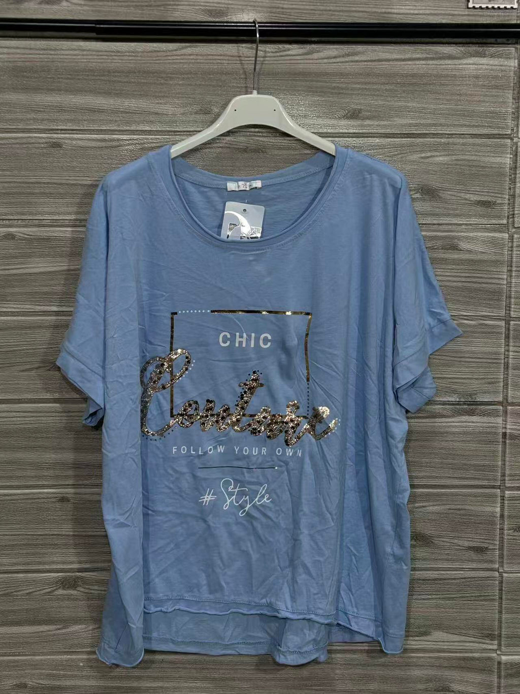 ZOT032SB L'Amour Cotton T-Shirt Sky Blue