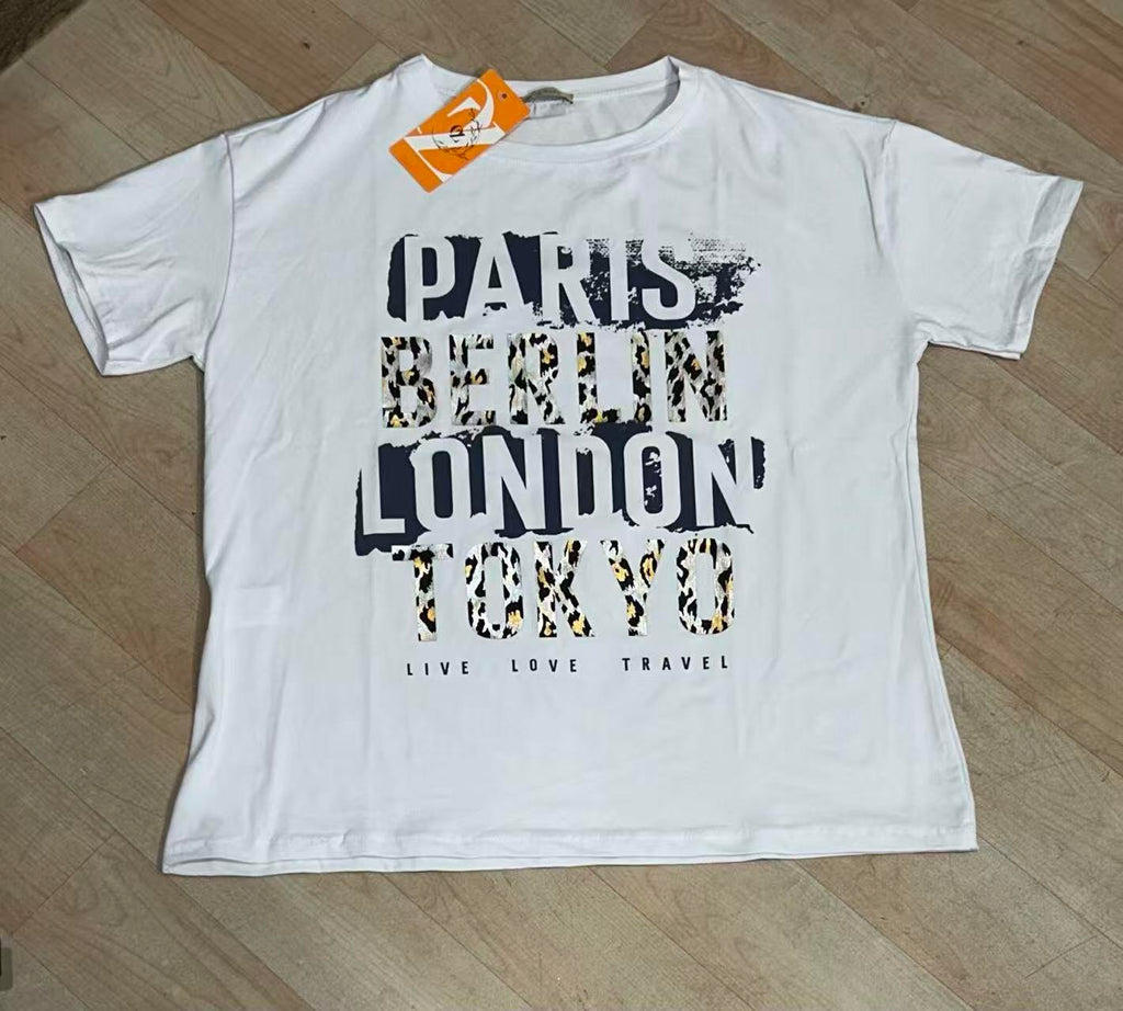 ZOT050DB Paris Berlin Cotton T-Shirt Dark Blue