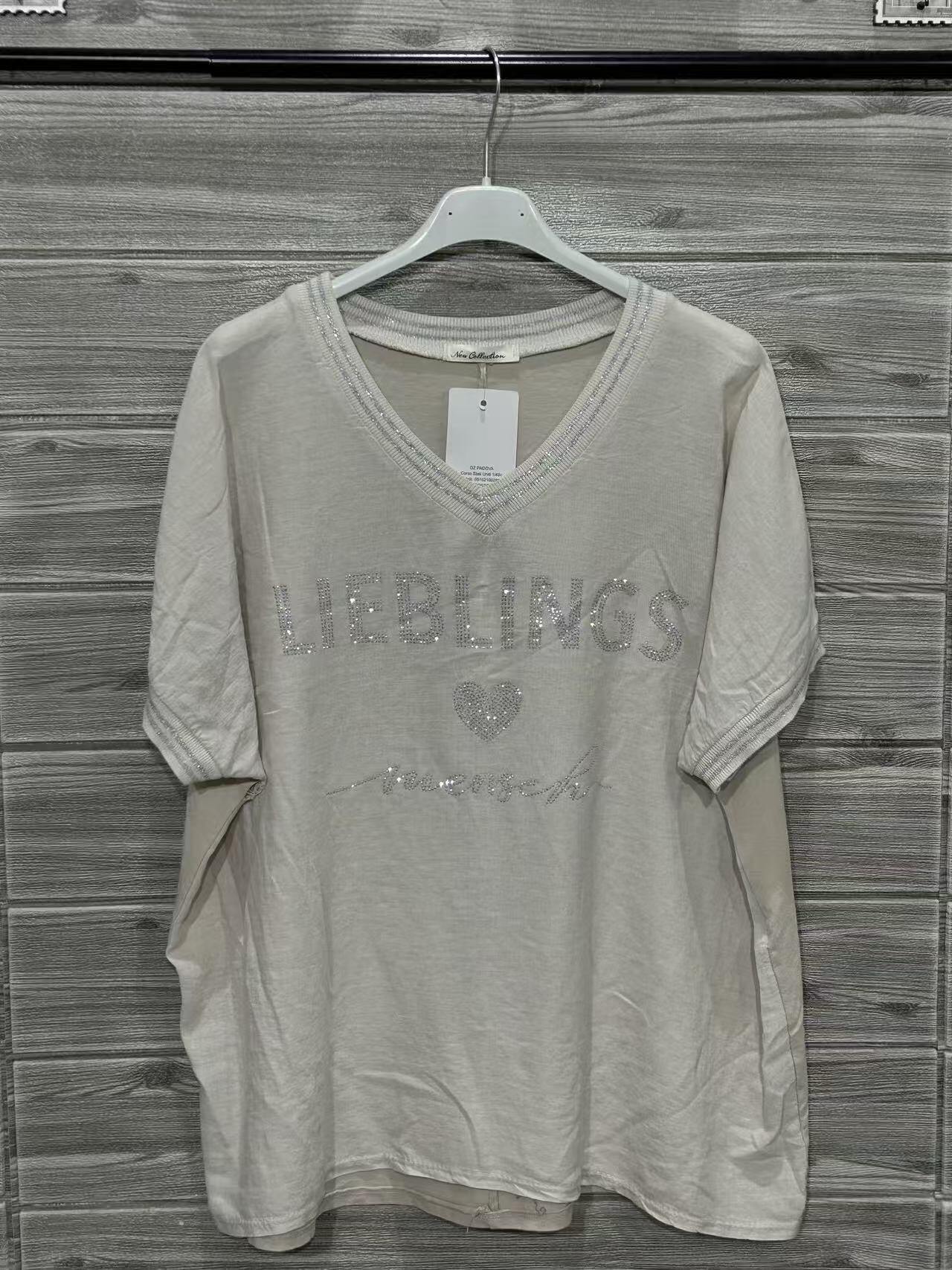 ZOT034EC V-Neck Cotton T-Shirt Ecru