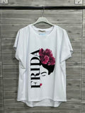 ZOT071FX Frida Tropical Cotton T-Shirt Fuchsia