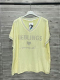 ZOT030YL Cap Sleeve Cotton Top Yellow