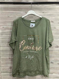 ZOT032KH L'Amour Cotton T-Shirt Khaki