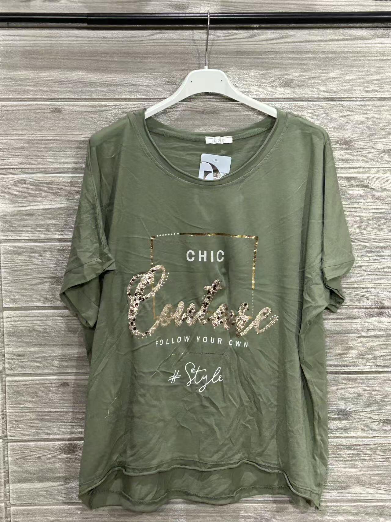 ZOT032KH L'Amour Cotton T-Shirt Khaki
