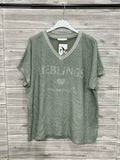 ZOT030KH Cap Sleeve Cotton Top Khaki