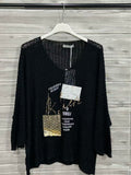 ZOT076BK Printed T-Shirt Black