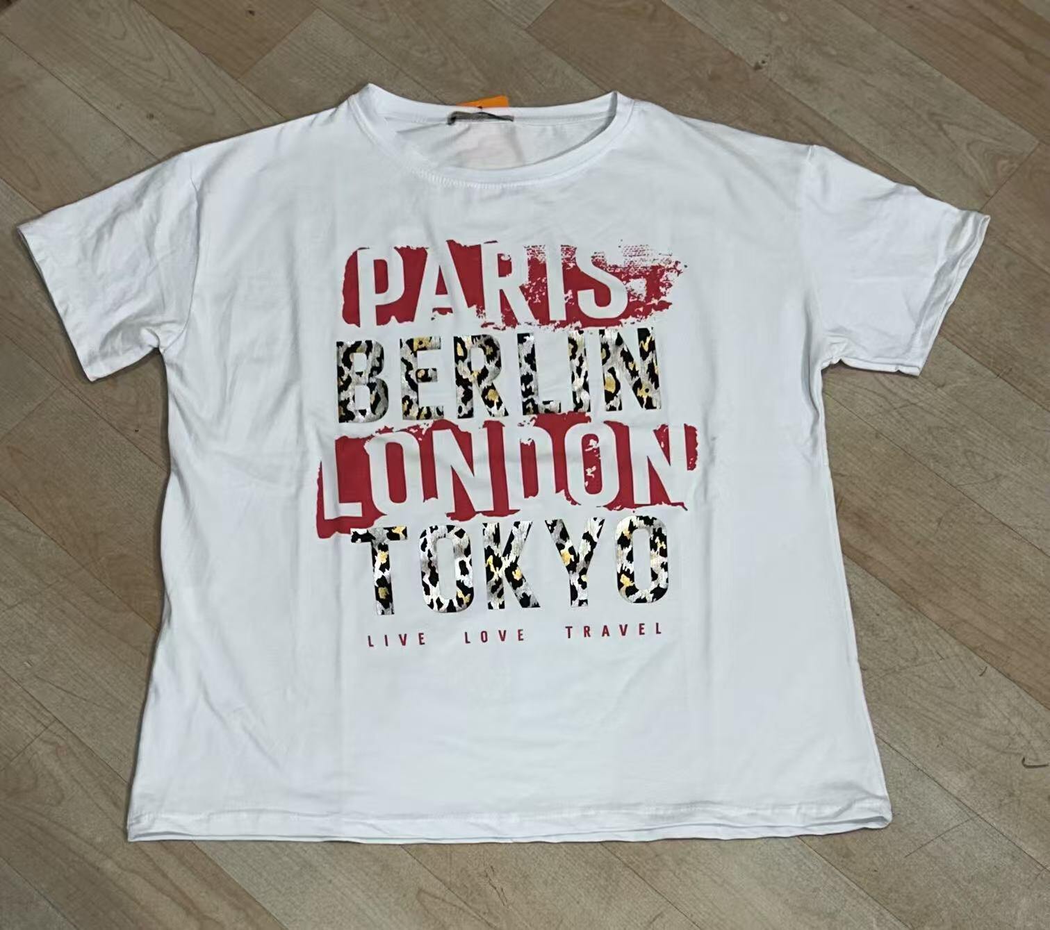 ZOT050RD Paris Berlin Cotton T-Shirt Red