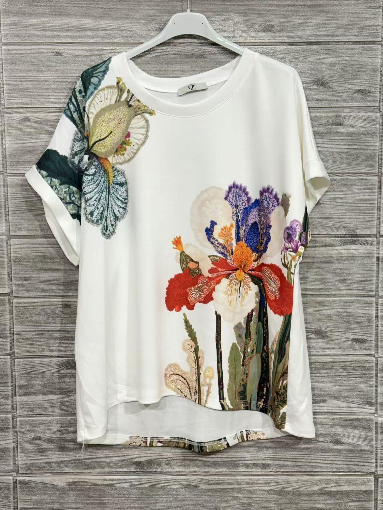 ZOT046GN Girl Print Cotton T-Shirt Green