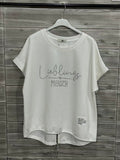 ZOT067WH Pastel V-Neck Cotton T-Shirt White
