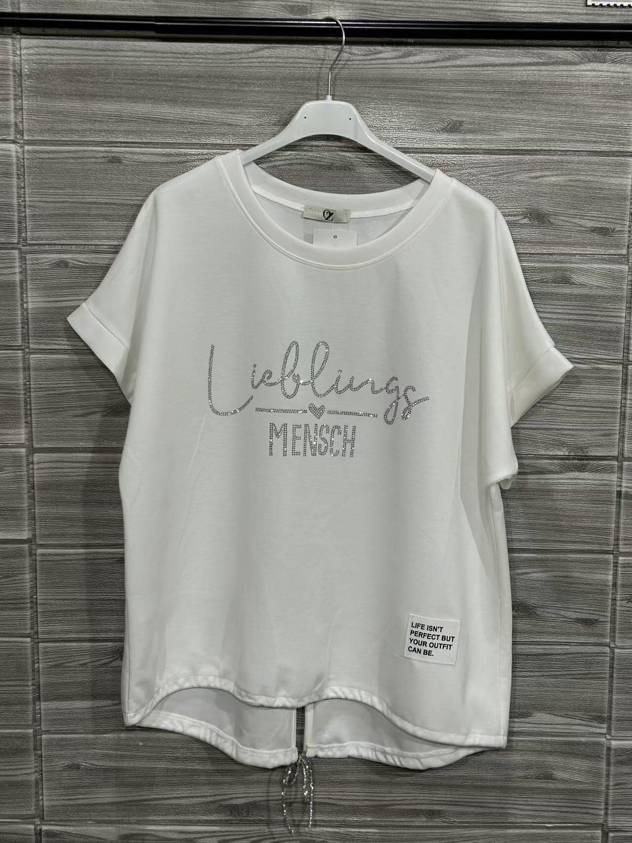 ZOT067WH Pastel V-Neck Cotton T-Shirt White