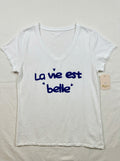 MYLBIN T-shirt Life is Beautiful Indigo