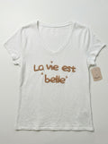 MYLBMG T-shirt Life is Beautiful Magenta