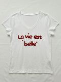 MYLBLR T-shirt Life is Beautiful Light Red