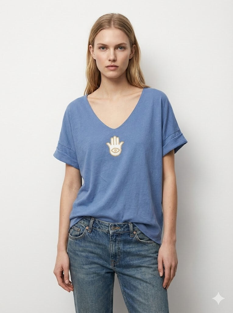 MYFSDN Fatima Sweat T-shirt Denim