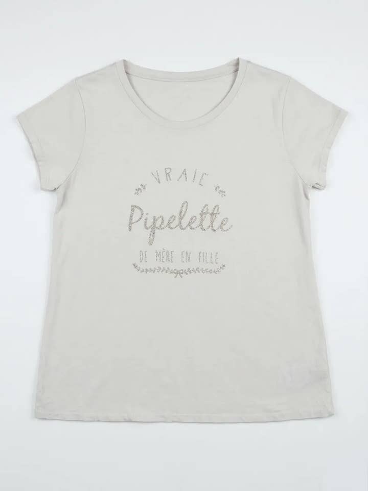 MYNRCBG Navy T-shirt Real Chatterbox Beige
