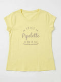 MYNRCY Navy T-shirt Real Chatterbox Yellow