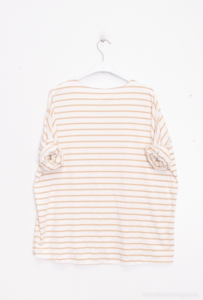 MYSBG Striped T-shirt Beige