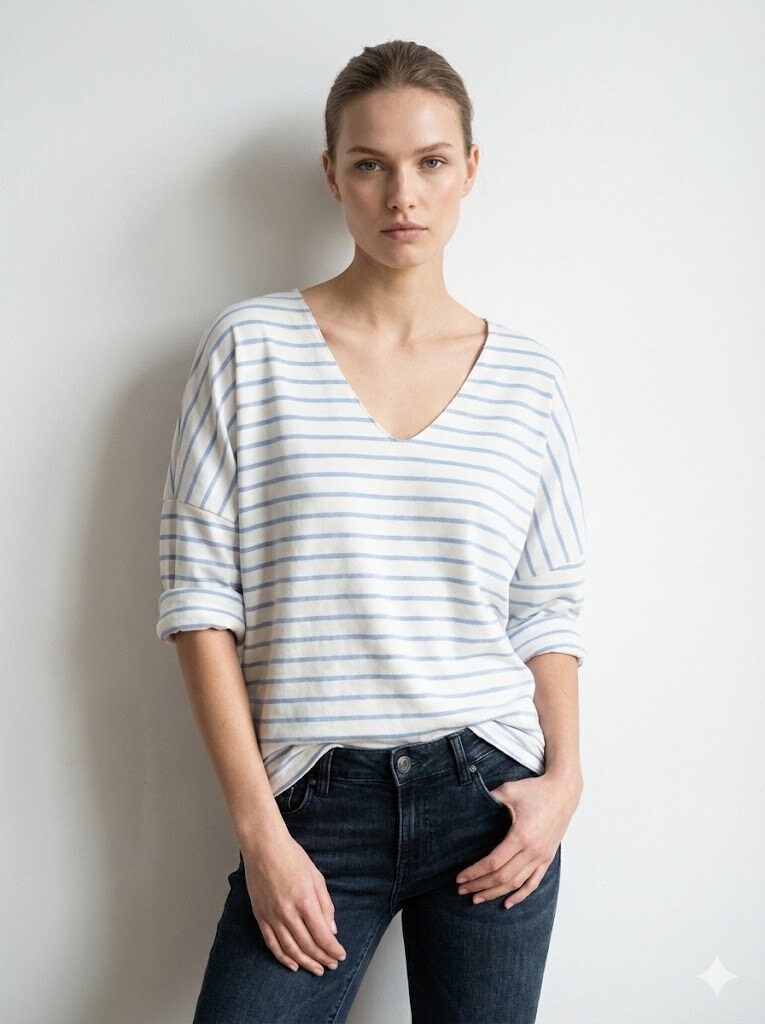 MYS2SB Striped T-shirt Sky Blue