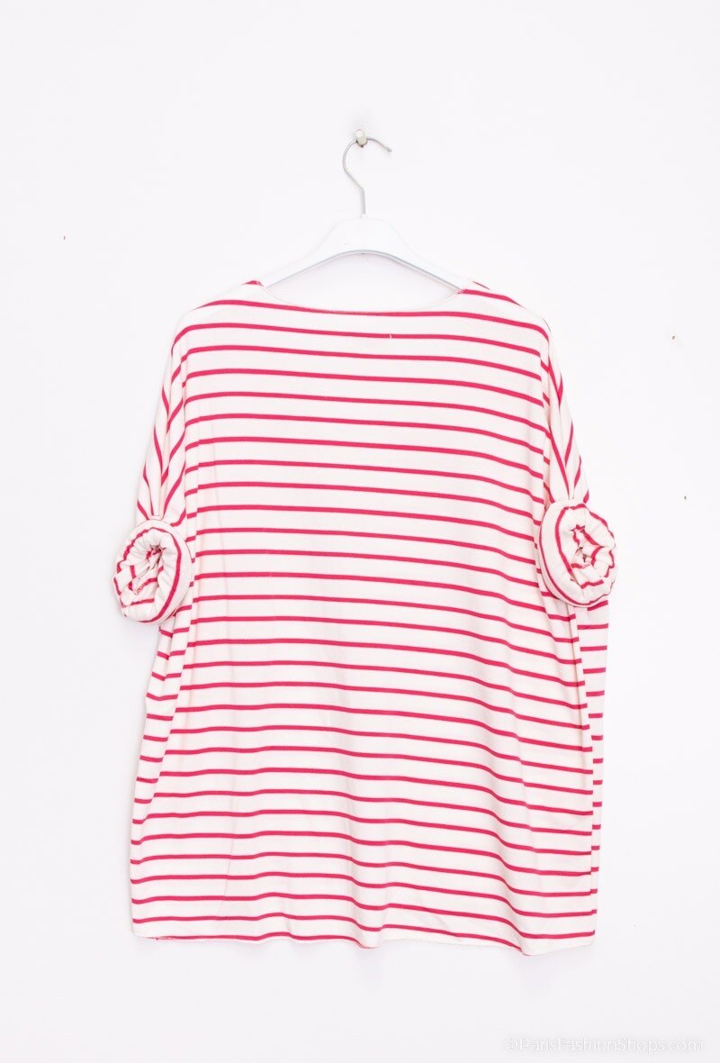 MYSFU Striped T-shirt Fuchsia