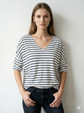 MYS2NV Striped T-shirt Navy