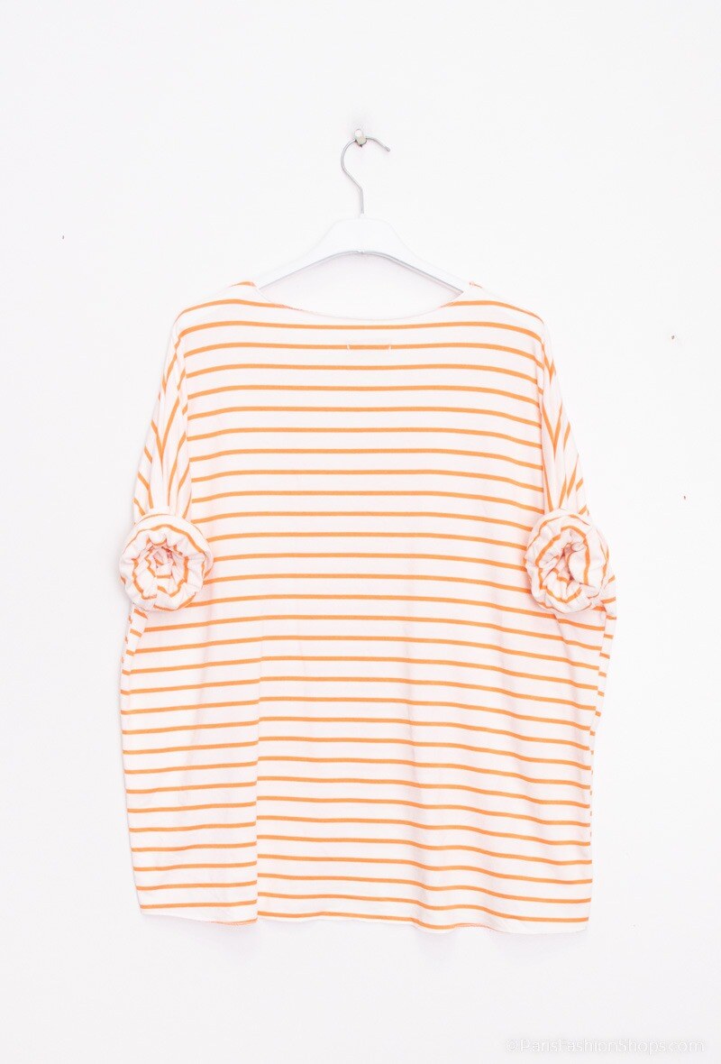 MYSOR Striped T-shirt Orange