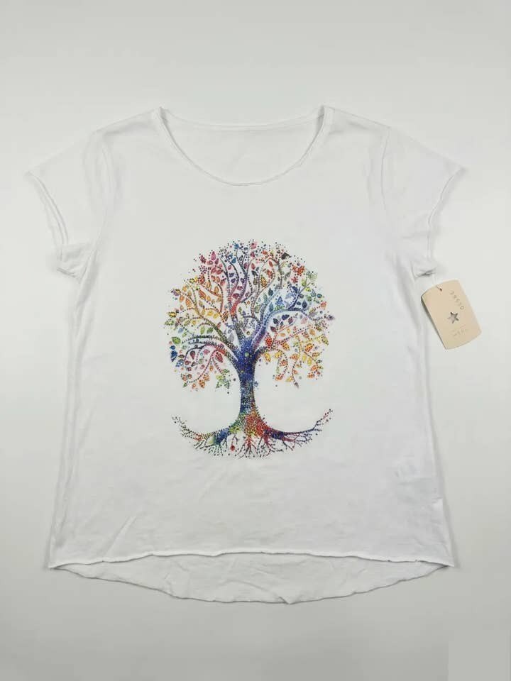 MYTLPW Tree of Life Pattern T-shirt White