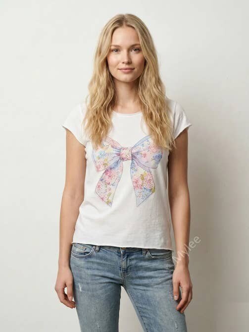 MYBTW Bow Tie T-shirt White